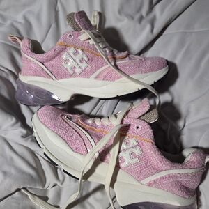 Tory Burch Good Luck Tweed Trainers